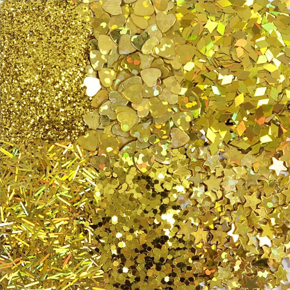 Bio-Glitter Blandede Guld Sæt
