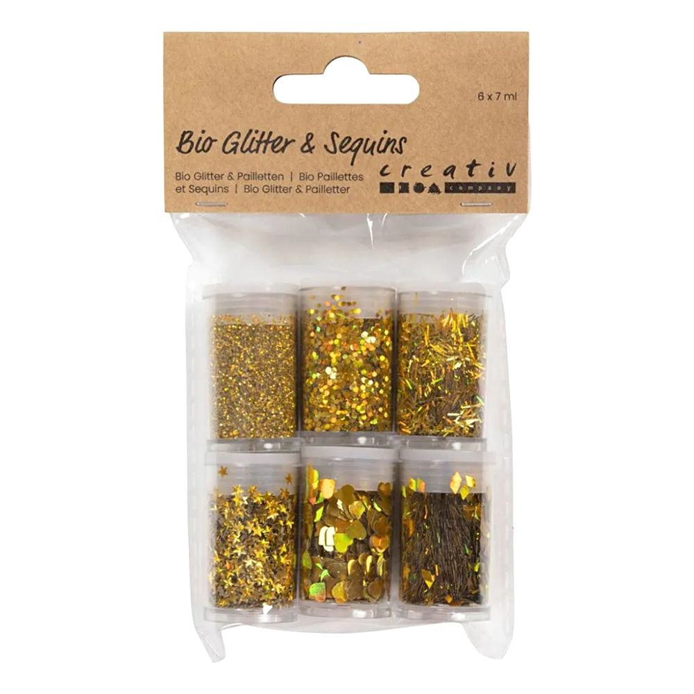 Bio-Glitter Blandede Guld Sæt
