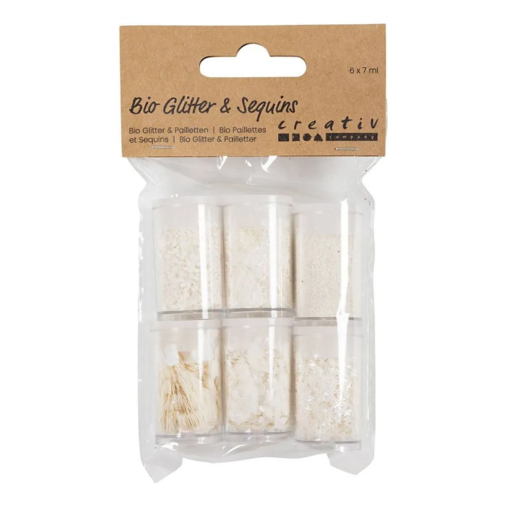 Bio-Glitter Blandede Hvidt Sæt