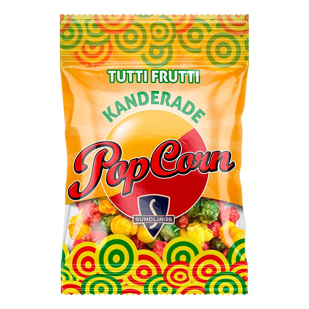 Sundlings Kandiserte Popkorn Tutti Frutti