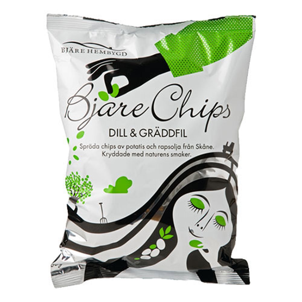 Bjäre Chips Dill og gräddfil (rømme)
