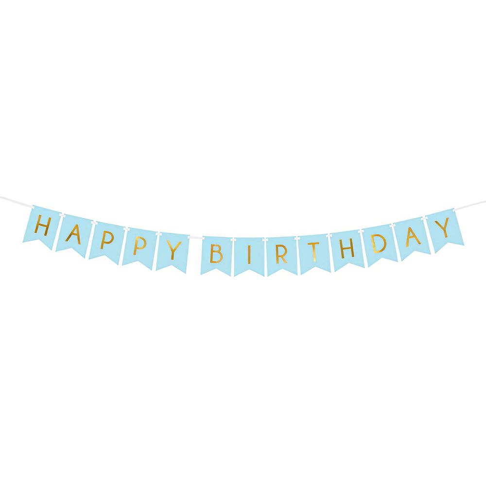 Blå Vimpelguirlande Happy Birthday