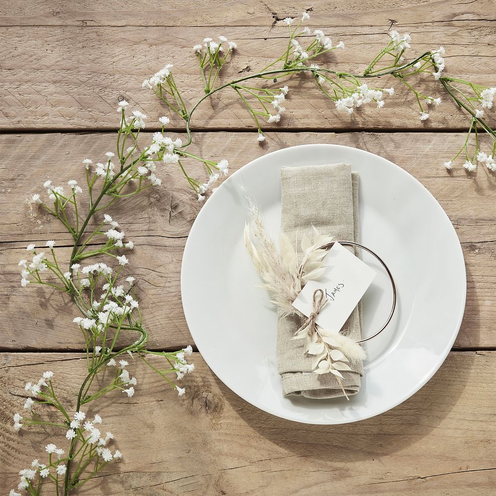 Blomgirlang Vita Blommor