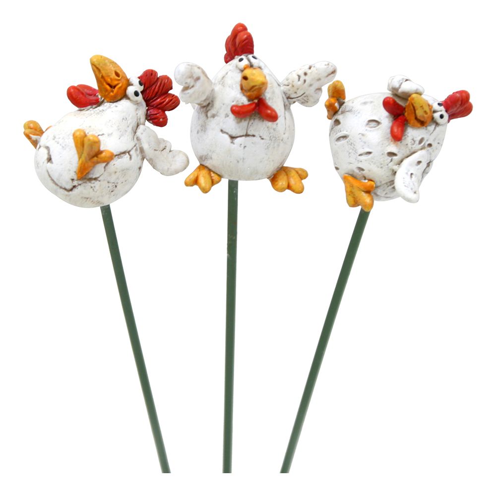 Blomsterpinne med Høne