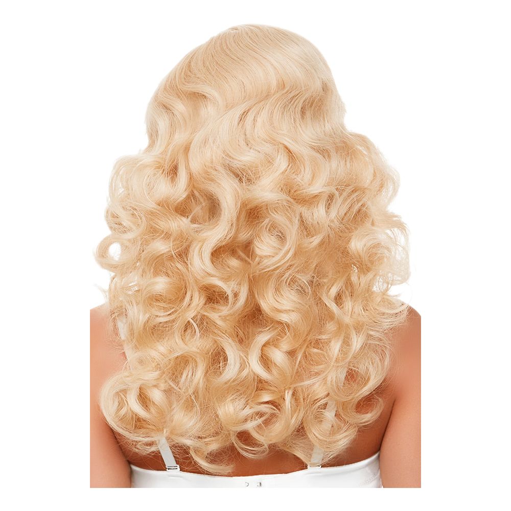 Blond Lang Krøllet Deluxe Paryk