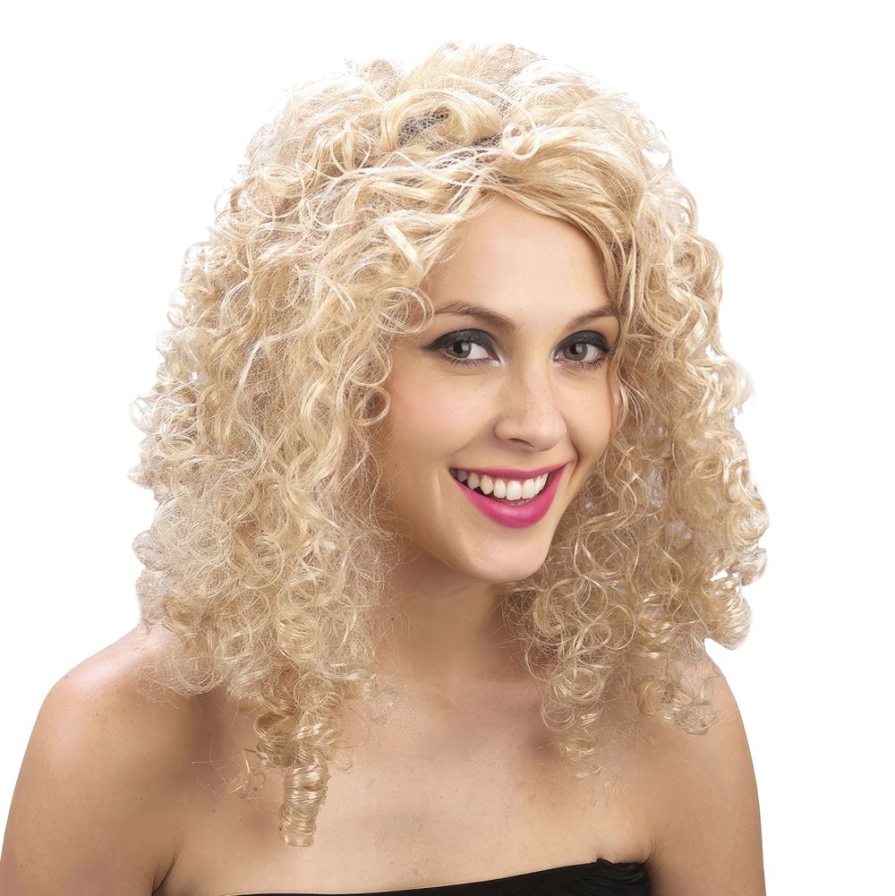 Blond Krøllet Paryk