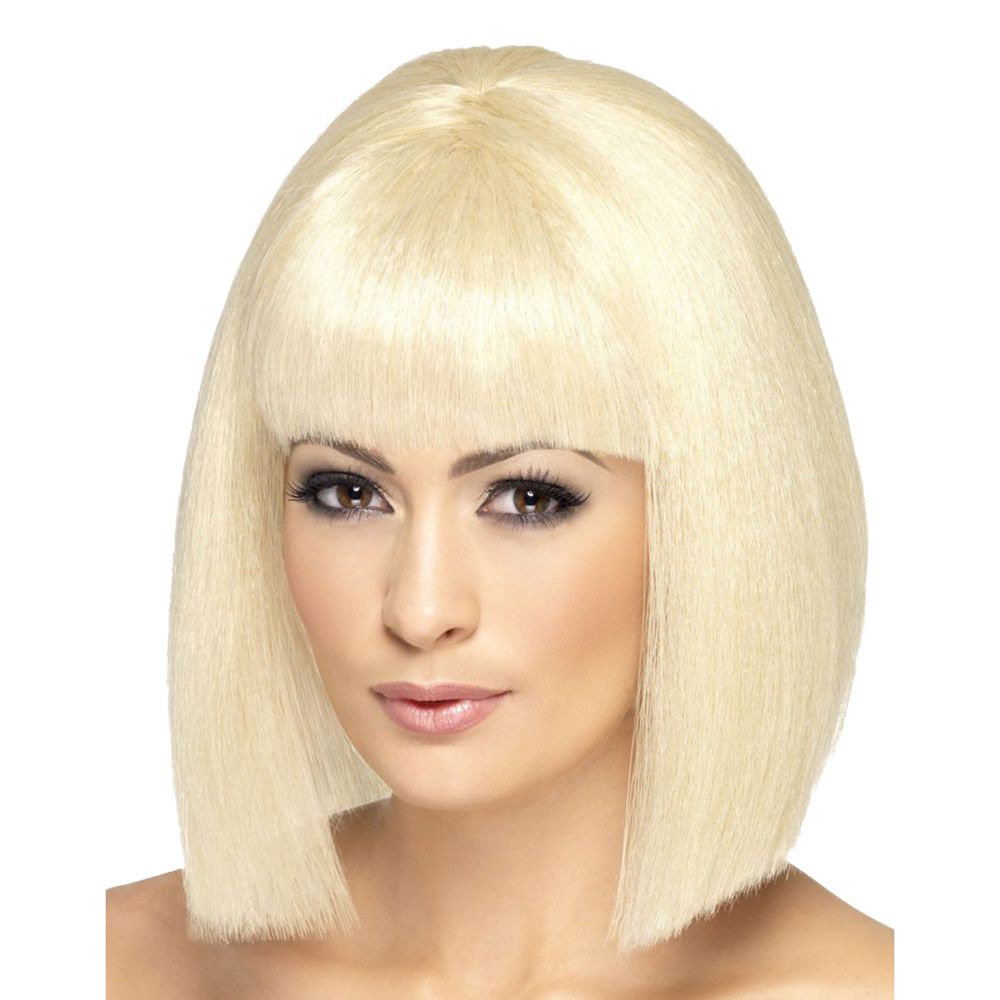 Blond Page Paryk med Pandehår