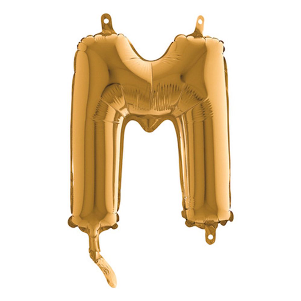 Bokstavsballong Mini Guld