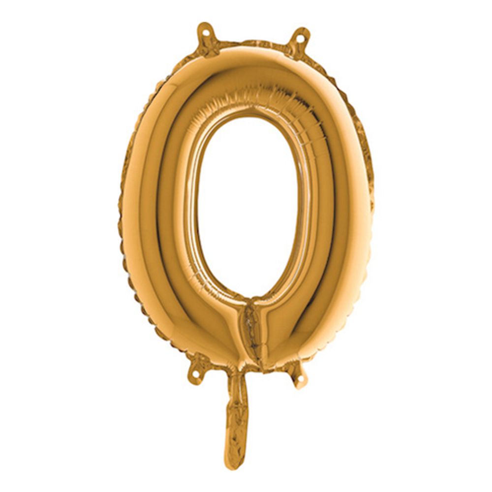Bokstavsballong Mini Guld