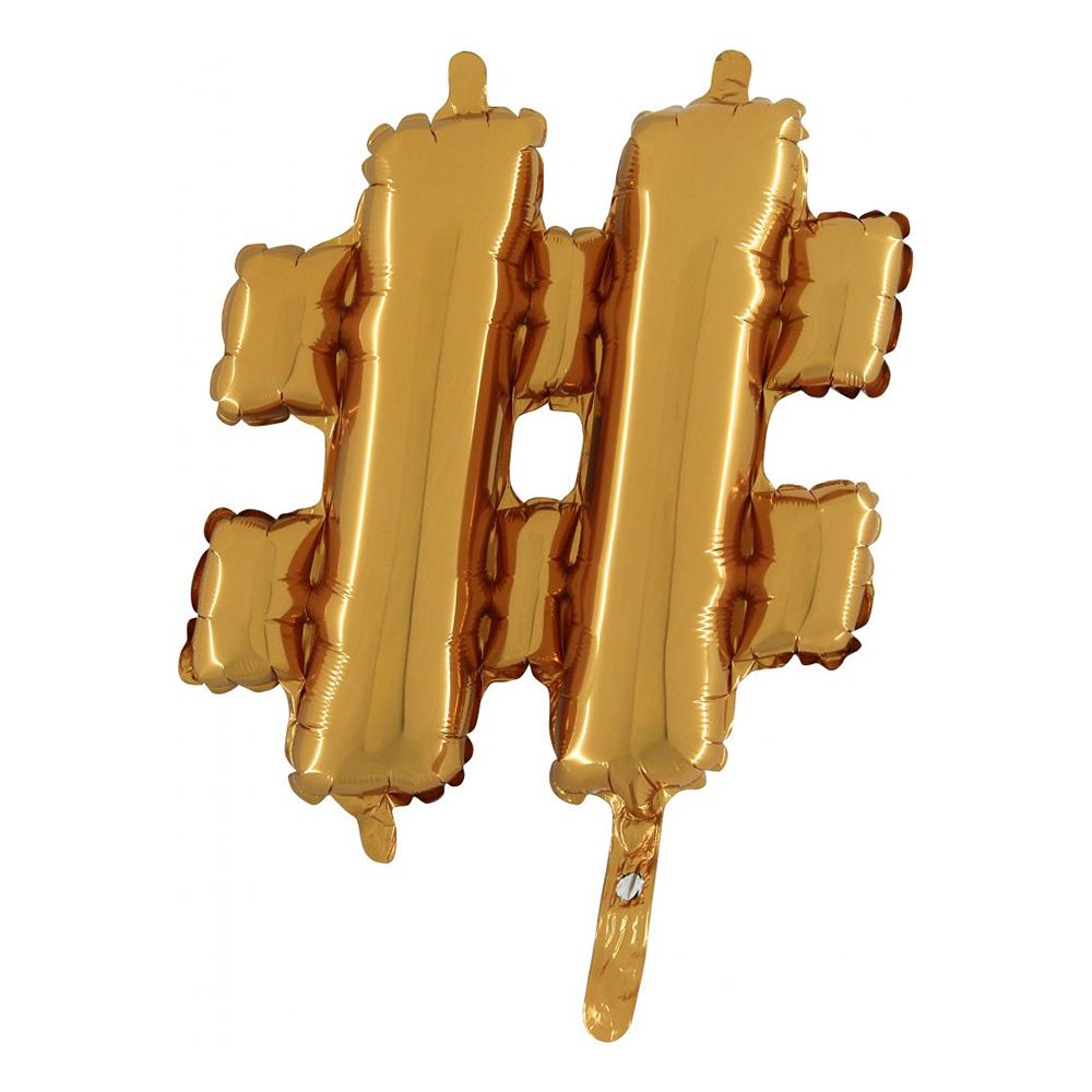 Bokstavsballong Mini Guld
