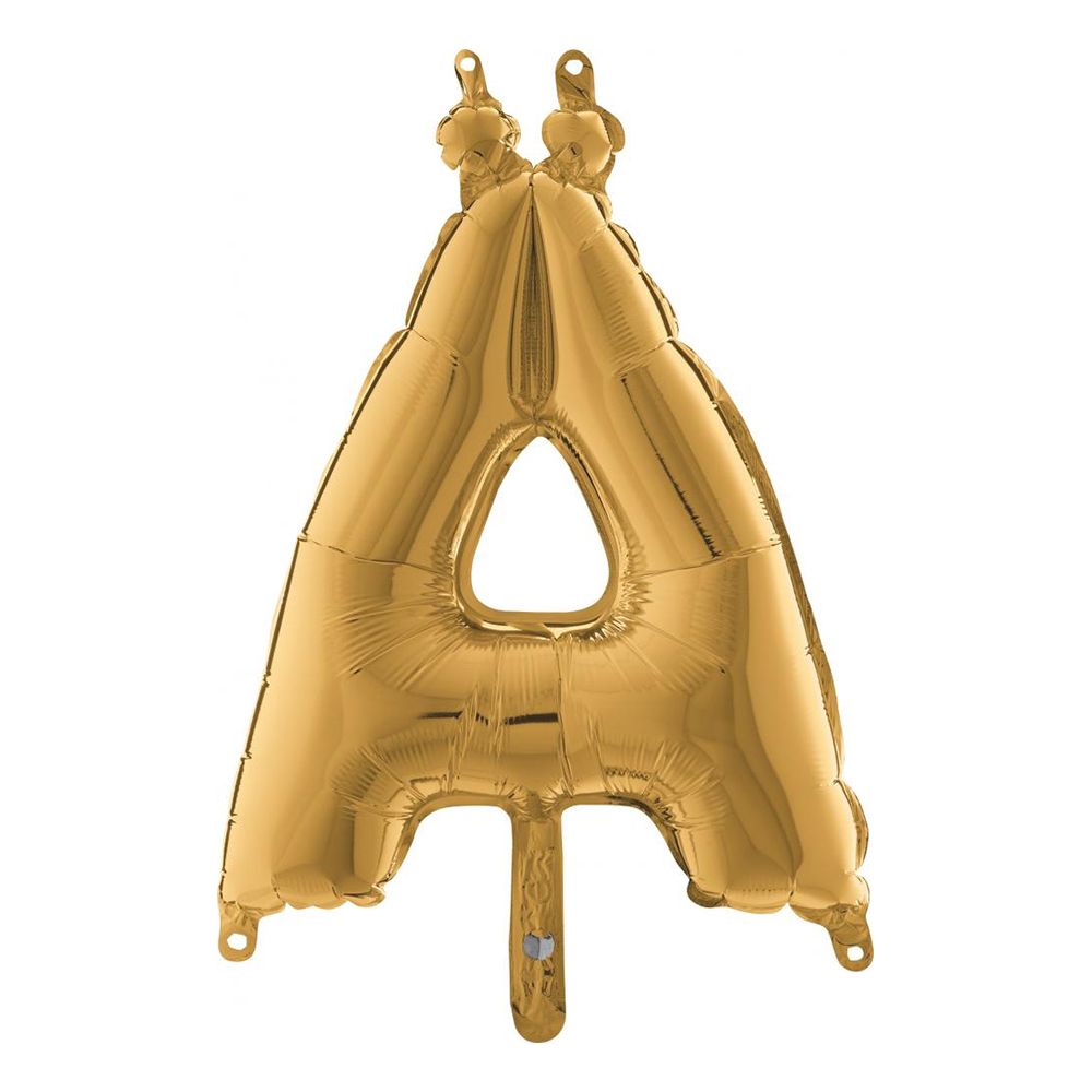Bokstavsballong Mini Guld