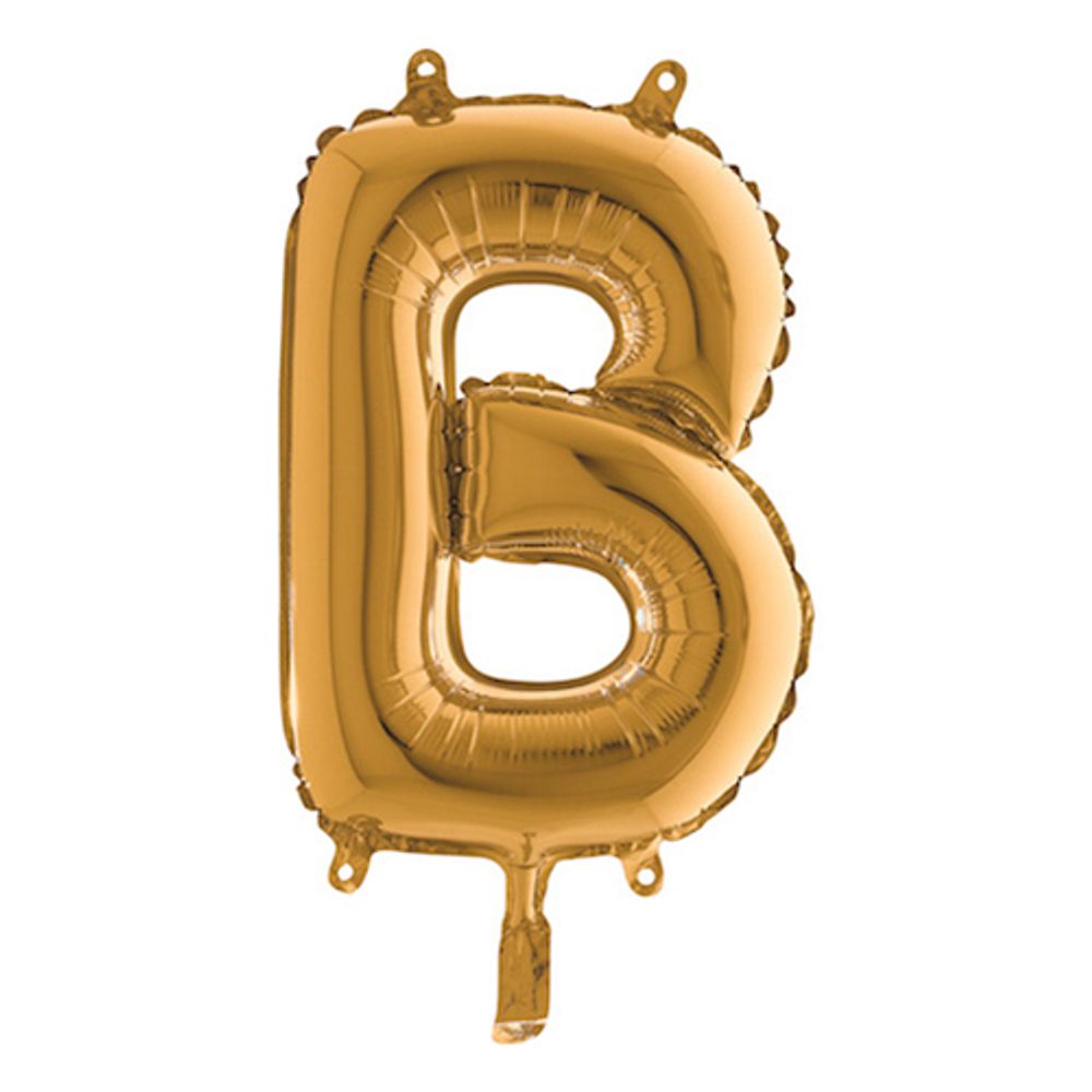 Bokstavsballong Mini Guld