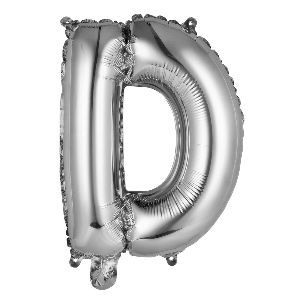 Bokstavsballong Mini Silver Metallic
