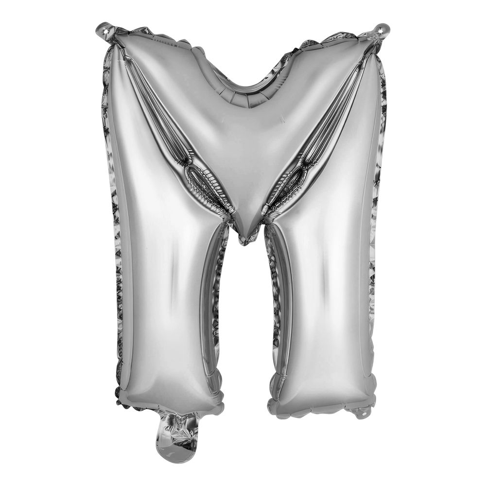 Bokstavsballong Mini Silver Metallic