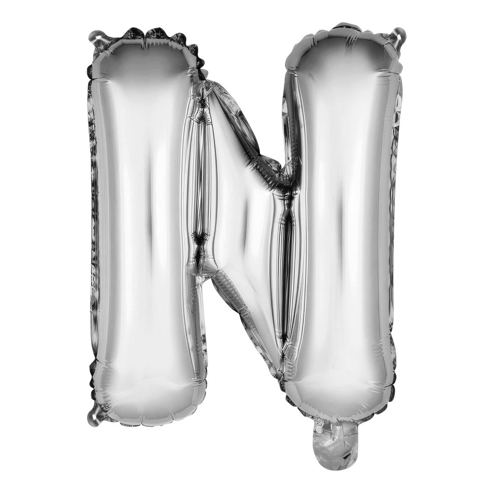 Bokstavsballong Mini Silver Metallic