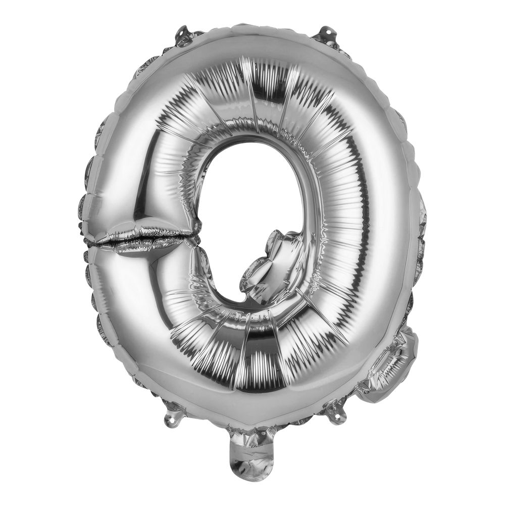 Bokstavsballong Mini Silver Metallic