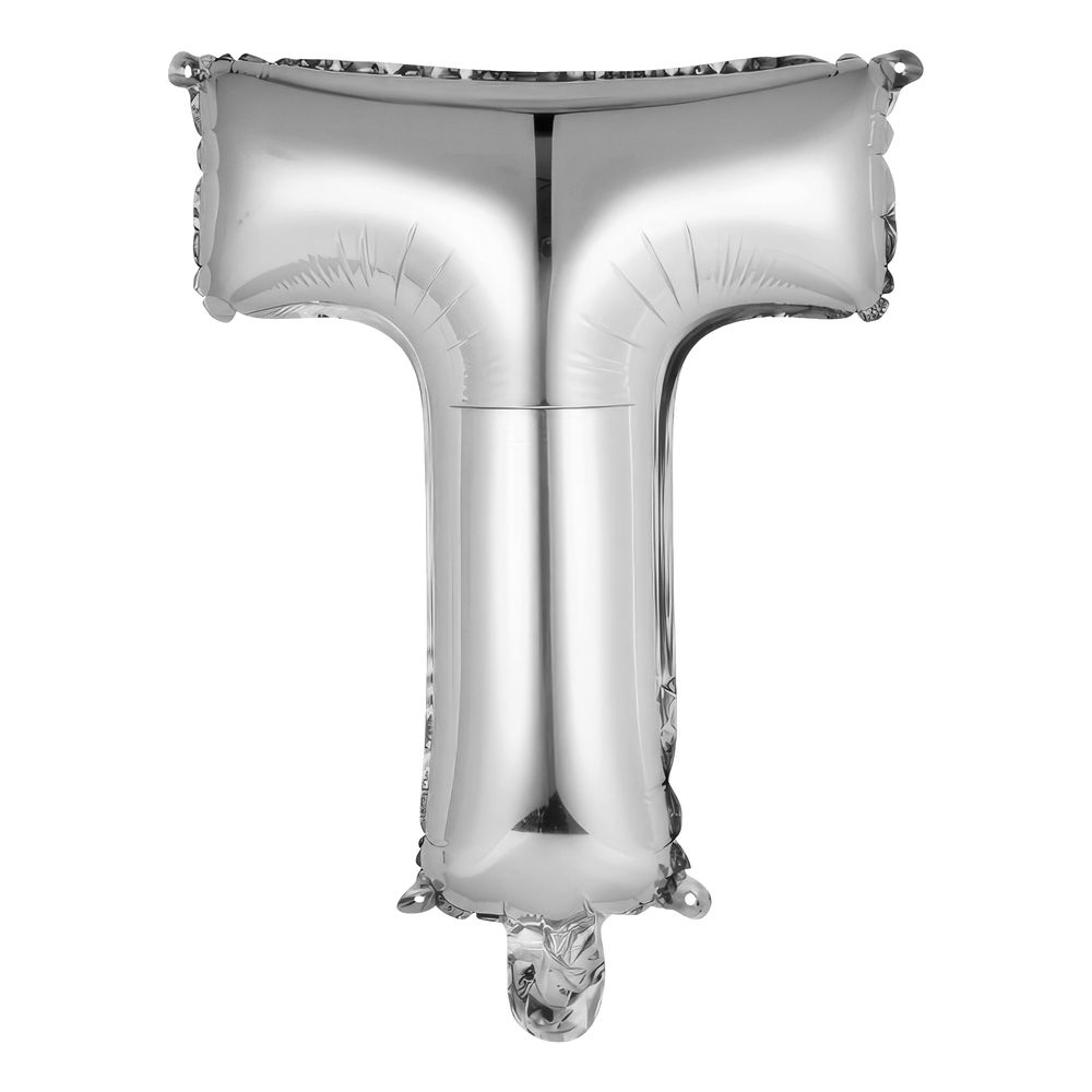 Bokstavsballong Mini Silver Metallic