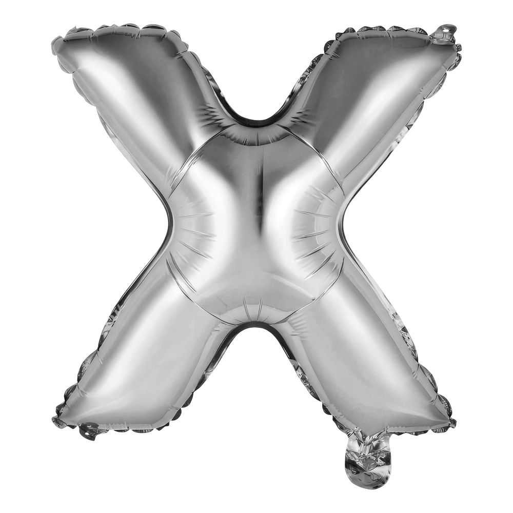 Bokstavsballong Mini Silver Metallic