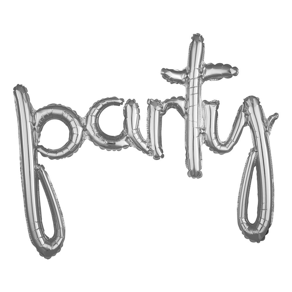 Kirjainilmapallo Party Hopea