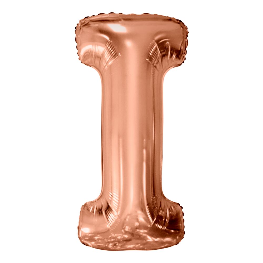 Bokstavballong Roségull Metallic