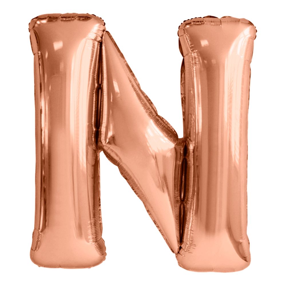 Bokstavballong Roségull Metallic