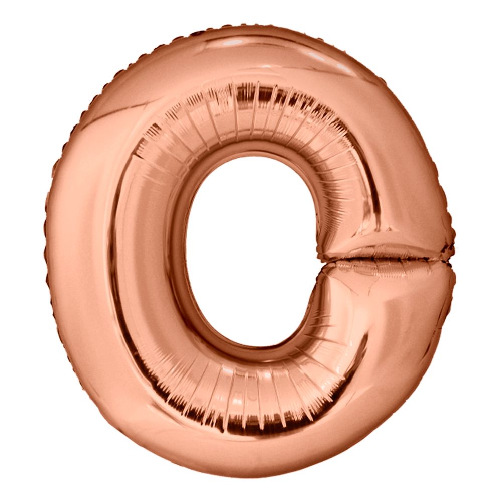 Bokstavballong Roségull Metallic