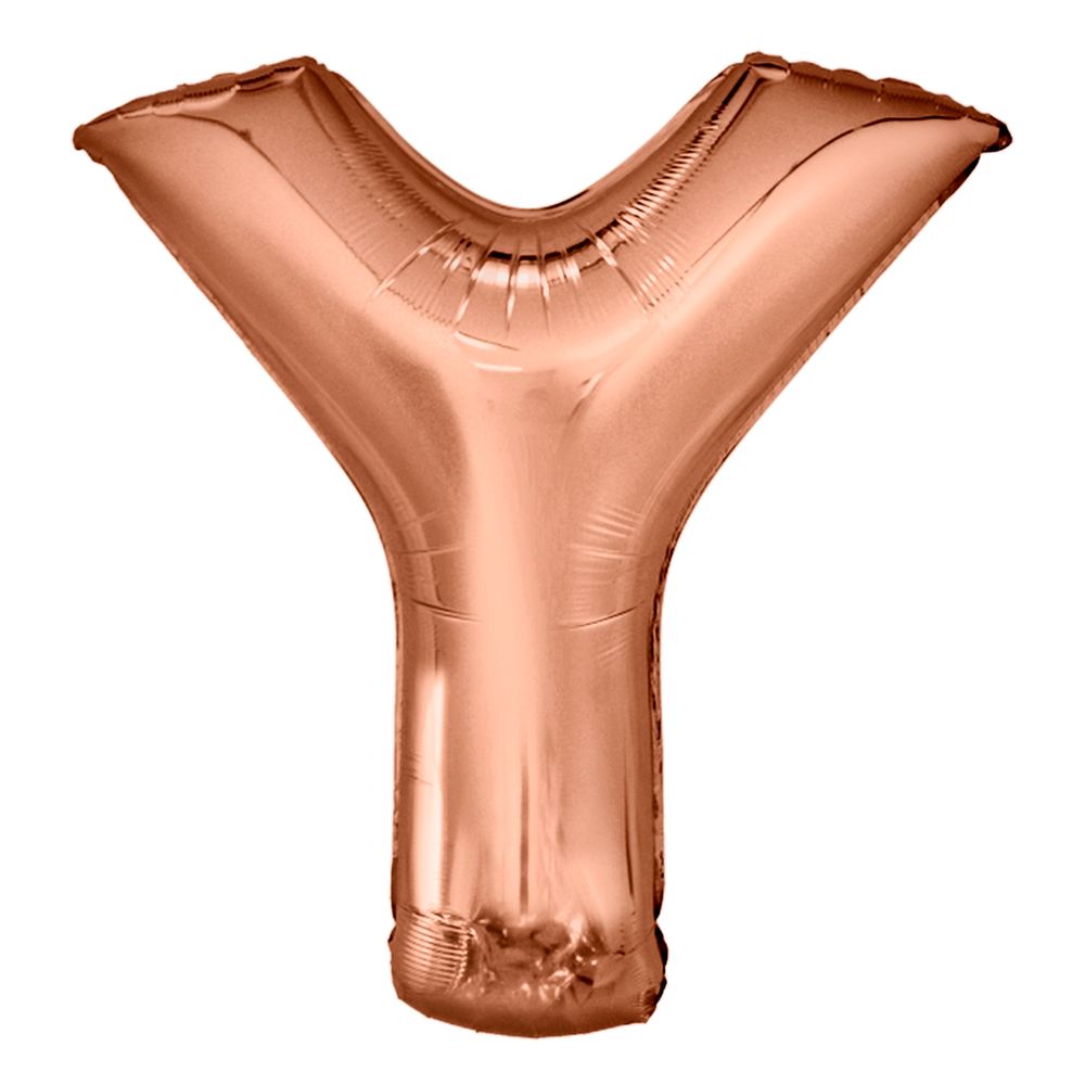 Bokstavballong Roségull Metallic