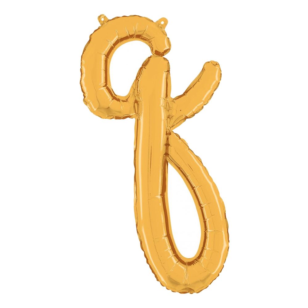 Bokstavsballong Script Guld