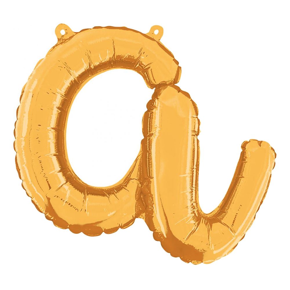 Bokstavsballong Script Guld
