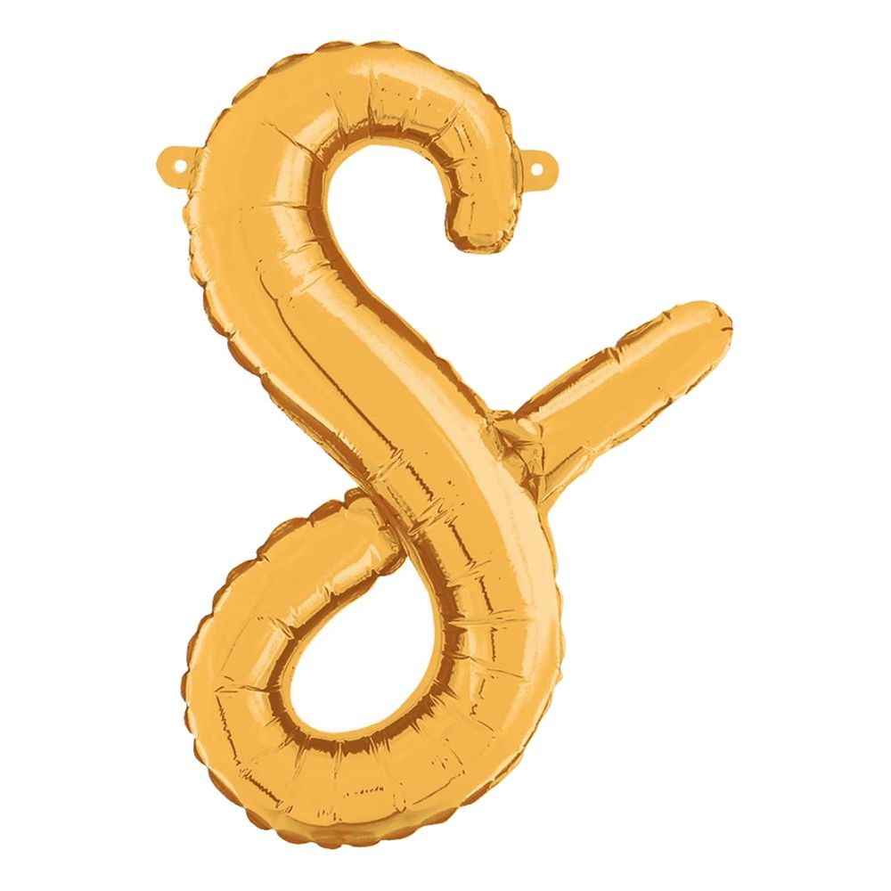 Bokstavsballong Script Guld