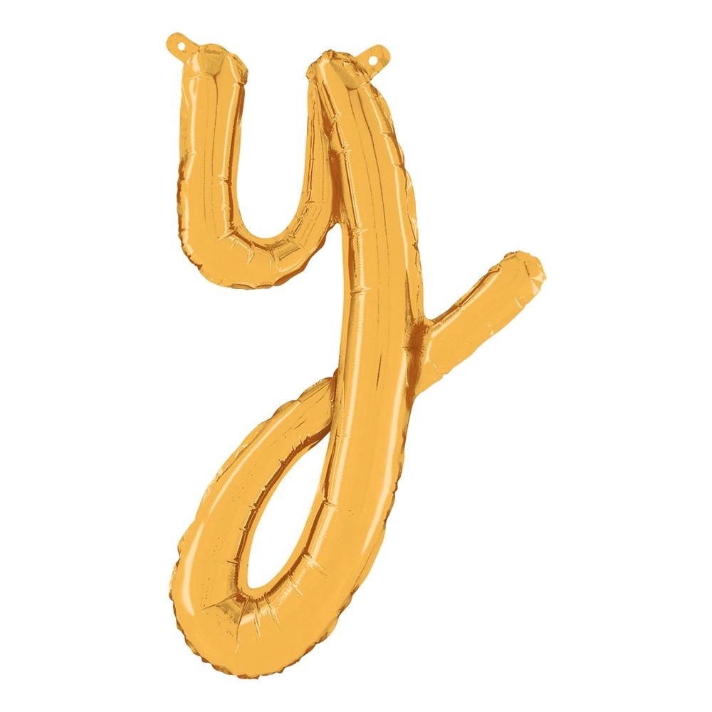 Bokstavsballong Script Guld