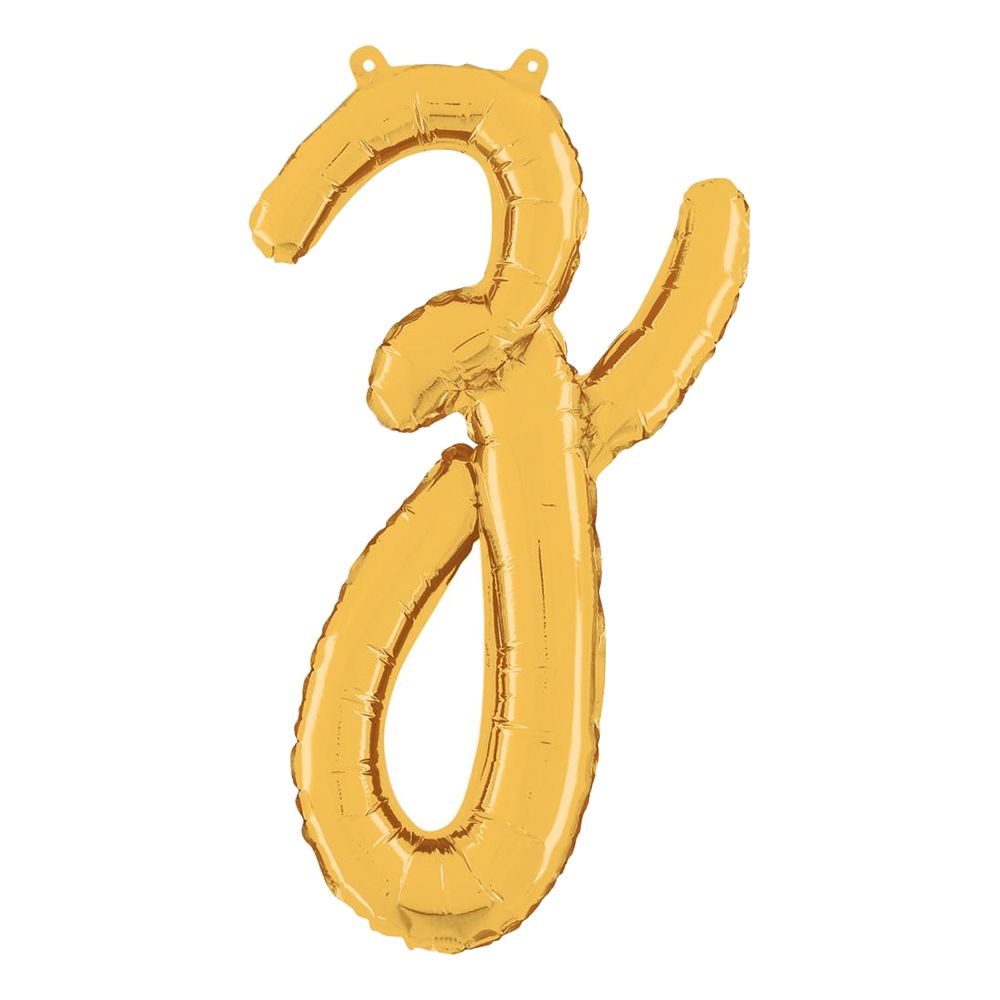 Bokstavsballong Script Guld