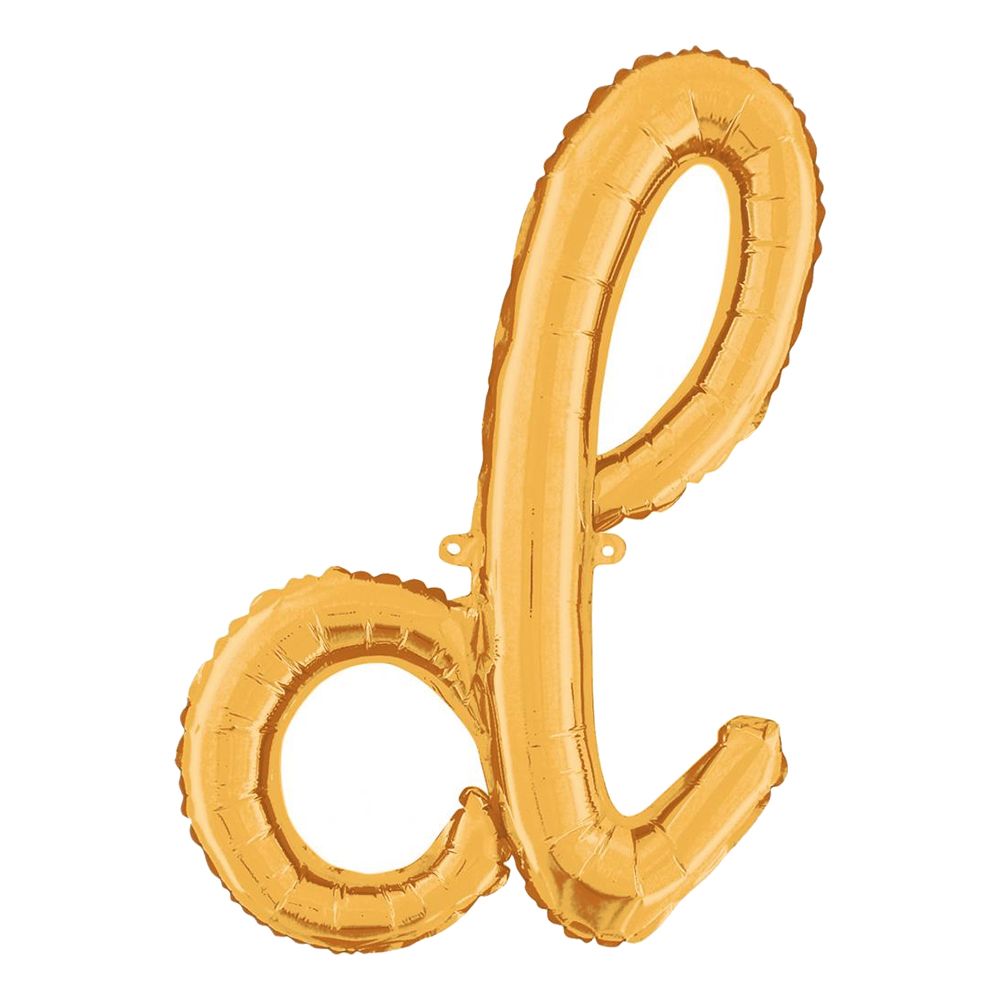 Bokstavsballong Script Guld