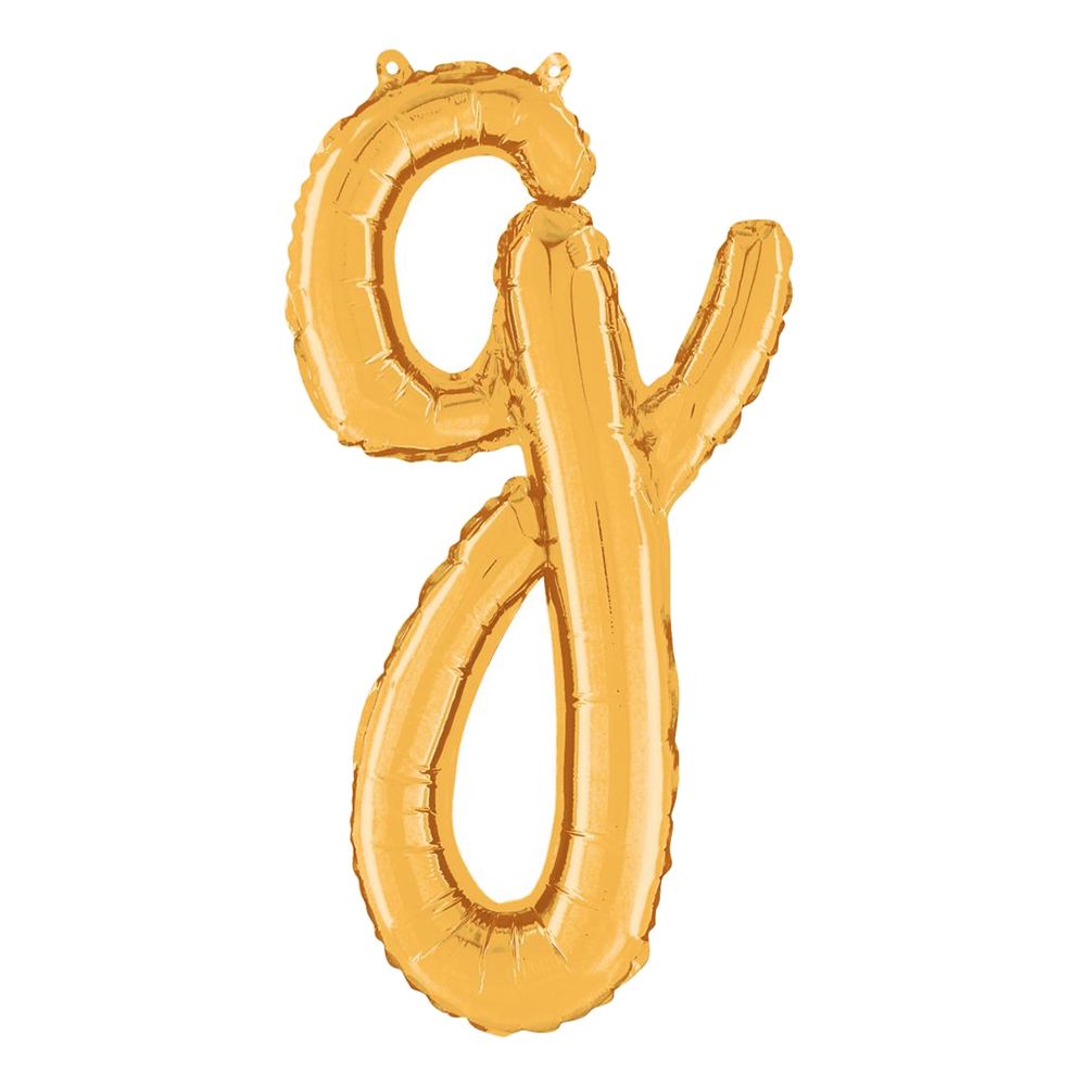 Bokstavsballong Script Guld