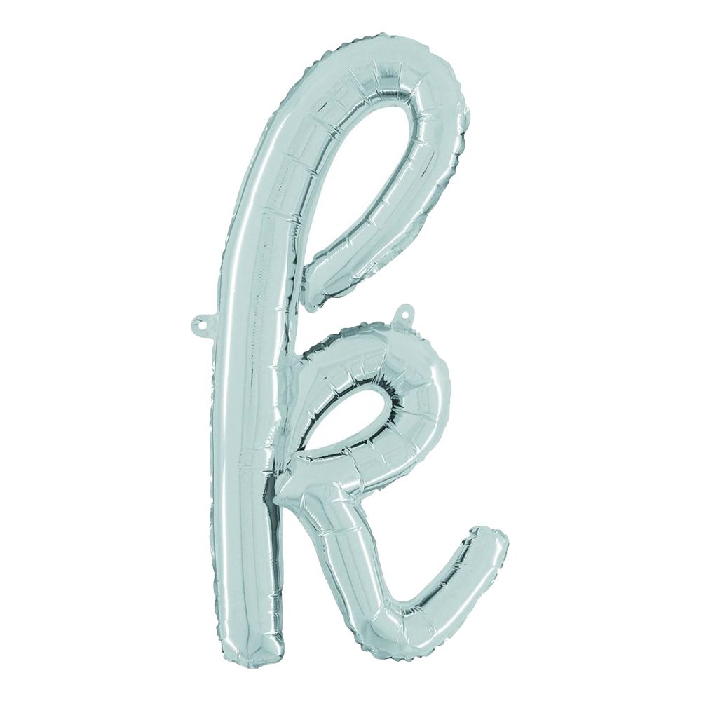 Bogstavballon Script Sølv