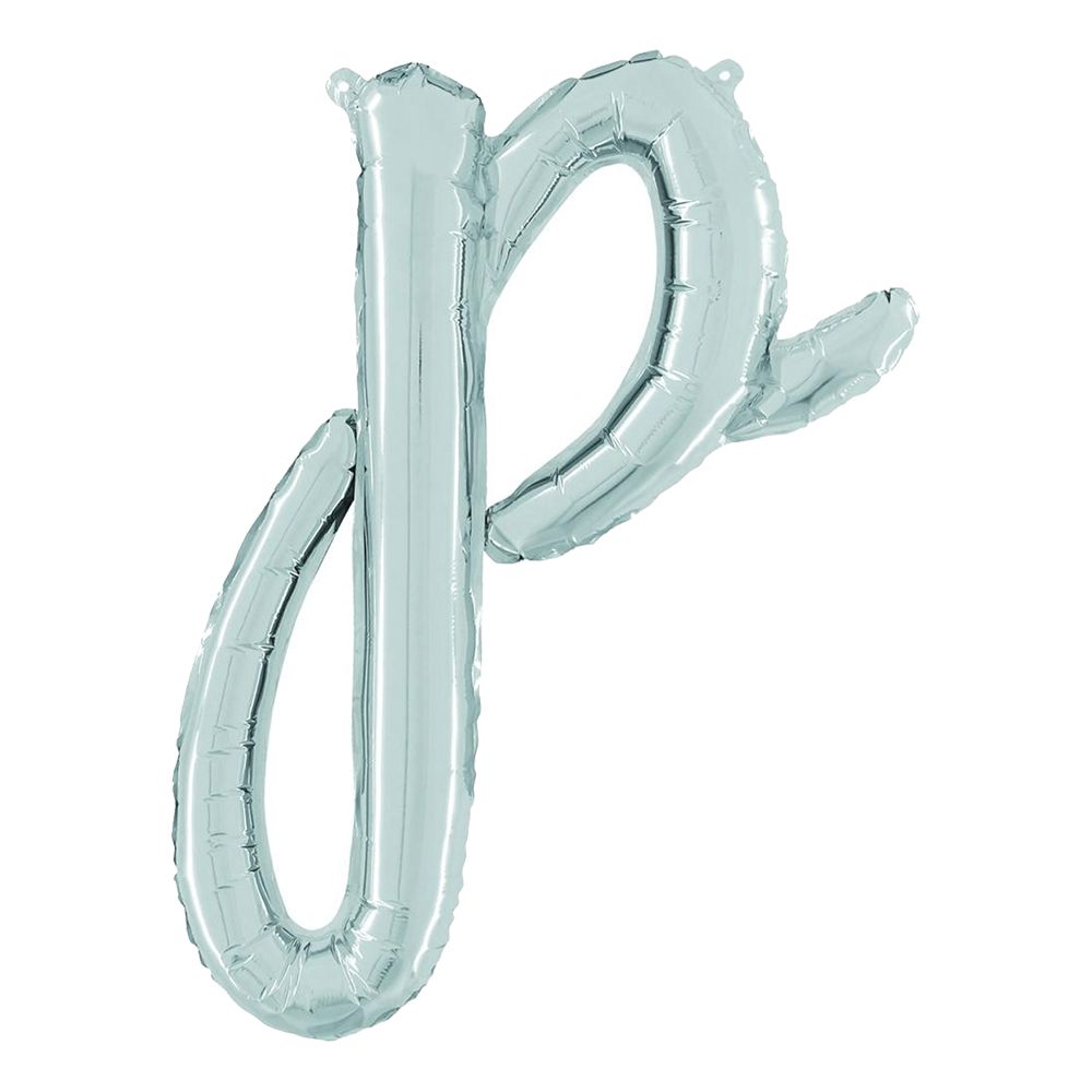 Bogstavballon Script Sølv