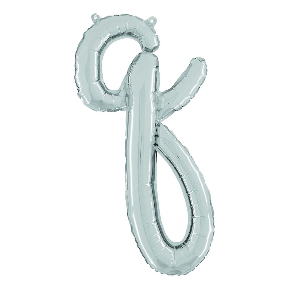 Bogstavballon Script Sølv
