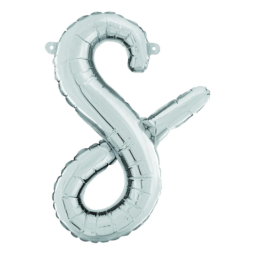 Bogstavballon Script Sølv