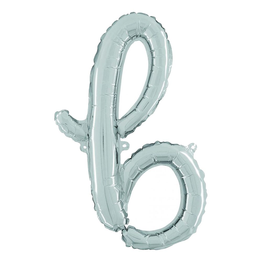 Bogstavballon Script Sølv