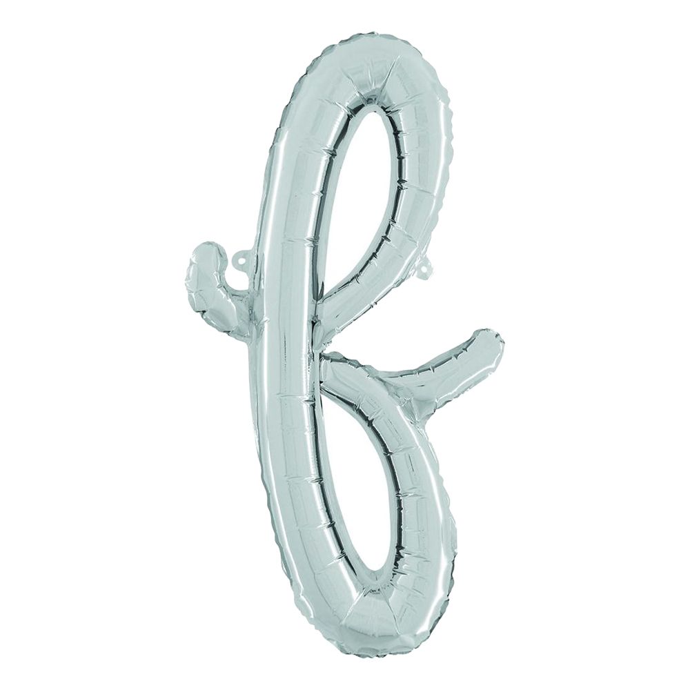 Bogstavballon Script Sølv