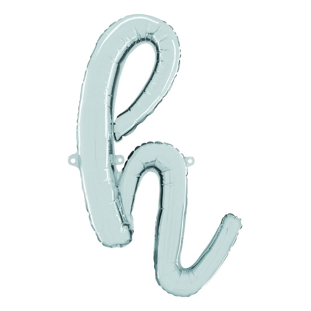 Bogstavballon Script Sølv