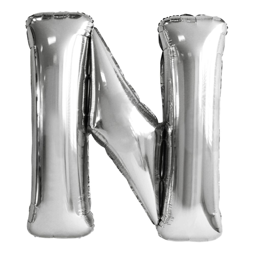 Bogstavballoner Sølv Metallic