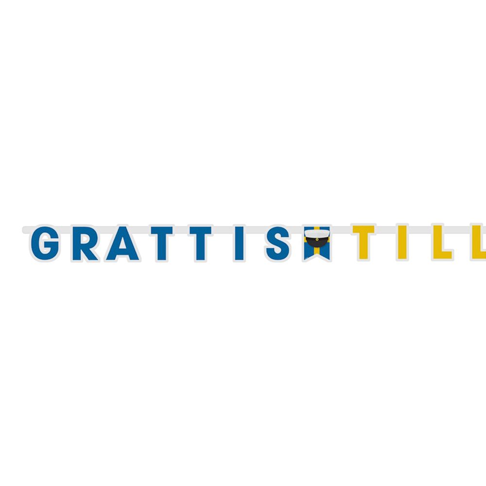 Bogstavsguirlande Grattis till Studenten