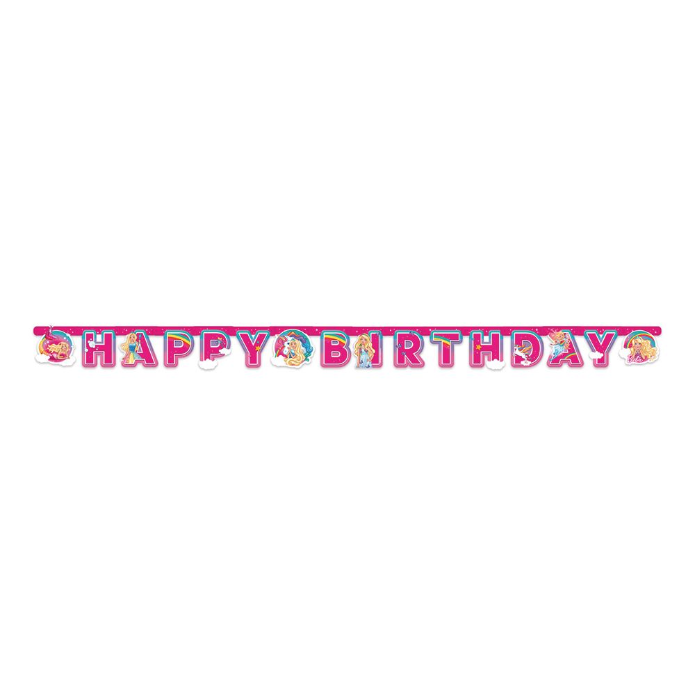 Kirjainviirinauha Happy Birthday Barbie Dreamtopia