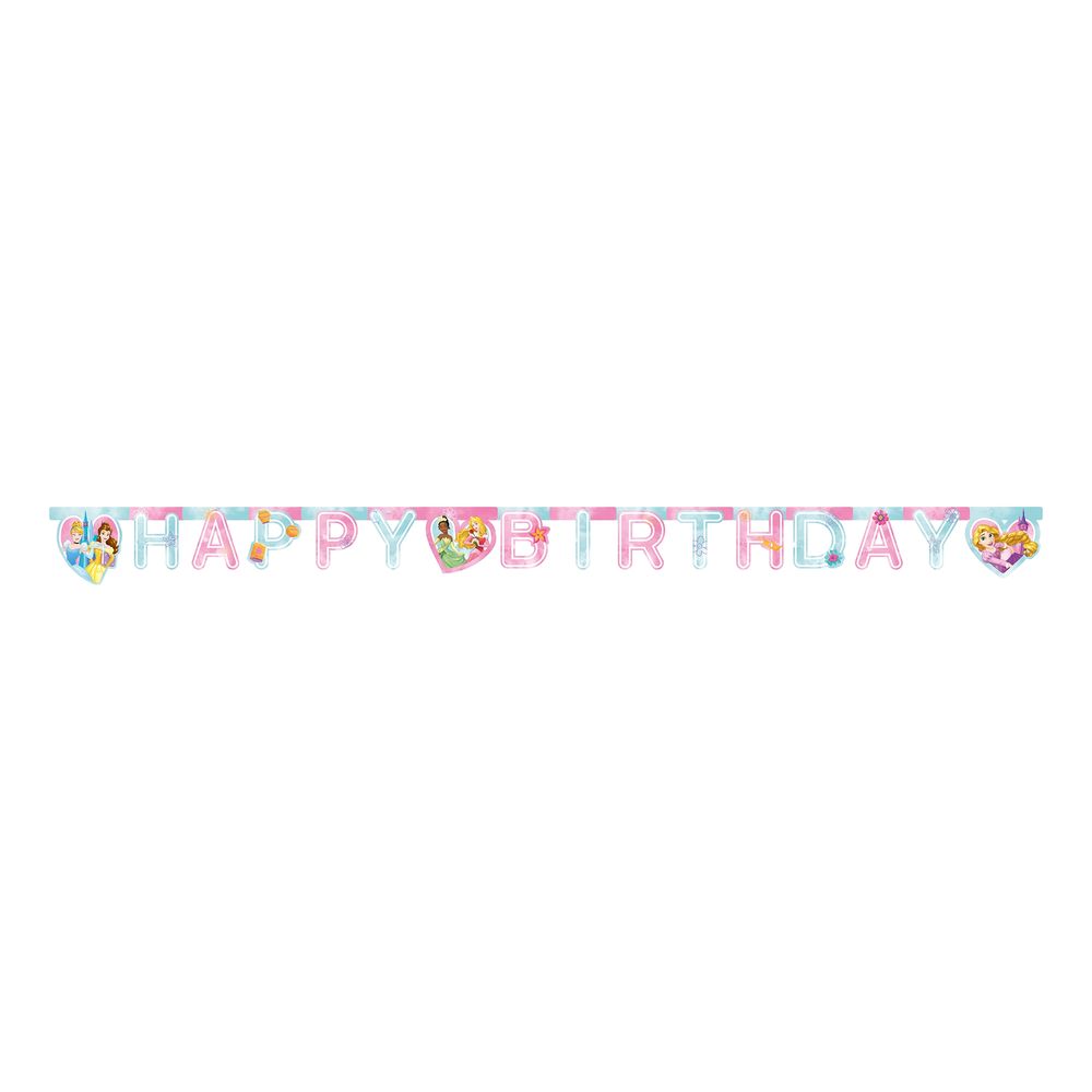 Kirjainviirinauha Happy Birthday Disney-prinsessat