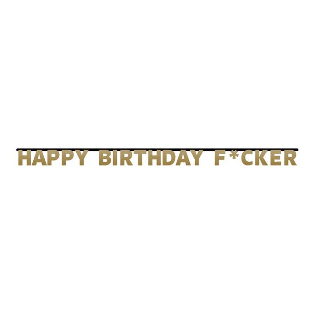 Bokstavgirlander Happy Birthday F*cker
