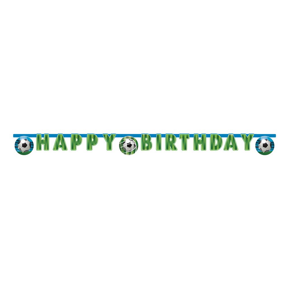Bogstavguirlande Happy Birthday Fodbold