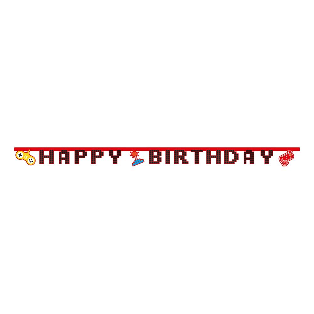 Bokstavgirlander Happy Birthday Gaming Party