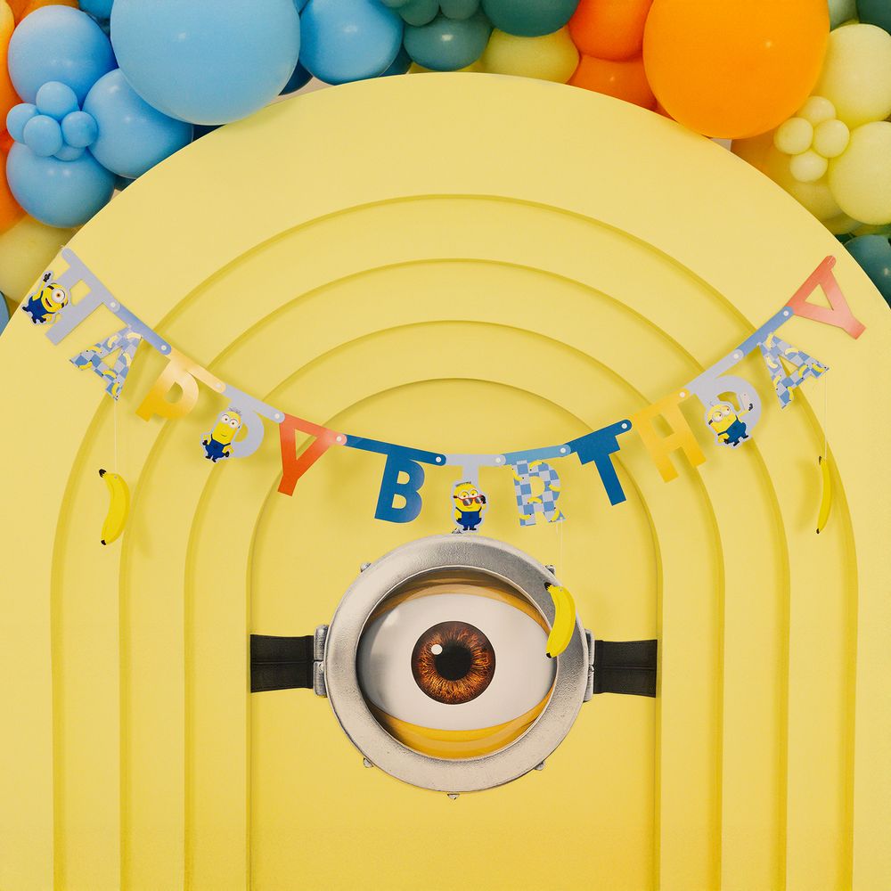 Bogstavsguirlande Happy Birthday Minions