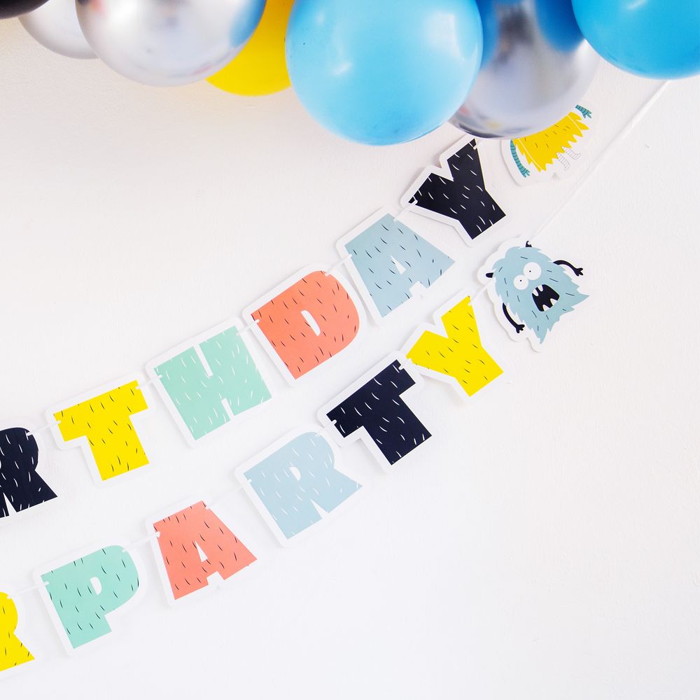 Bokstavgirlander Happy Birthday Monster Bash